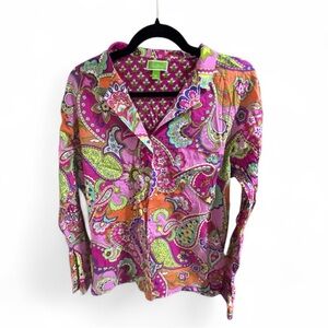 2pc Pajama Set XL Vera Bradley Pink and Green Paisley Fabric